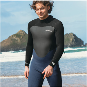 2025 Gul Mens Response 5/3mm GBS Back Zip Wetsuit RE1213-C1 - Navy / Black
